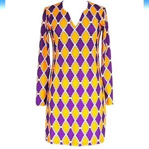 Haley and the Hound Purple & Gold Julia Dress
